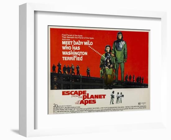 Escape From The Planet of the Apes, Kim Hunter, Roddy McDowall, 1971-null-Framed Art Print