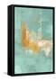 Escape into Teal Abstraction II-Michael Marcon-Framed Stretched Canvas