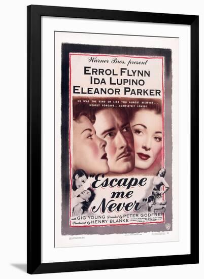 Escape Me Never, Ida Lupino, Errol Flynn, Eleanor Parker, 1947-null-Framed Art Print