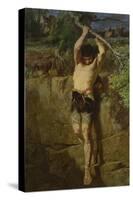 Escape of a Gallic Prisoner (Oil on Canvas)-Evariste Vital Luminais-Stretched Canvas