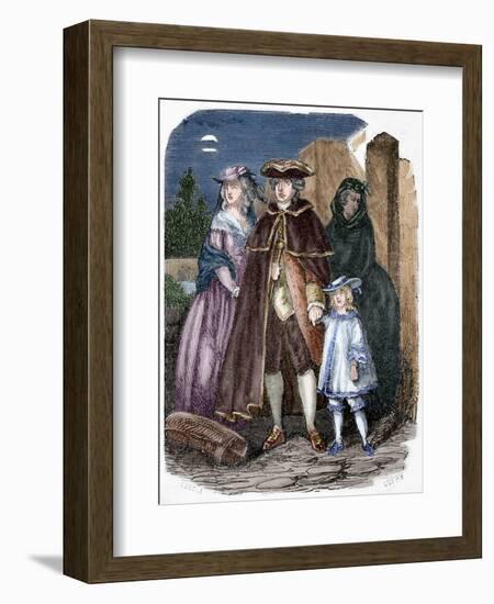 Escape of Louis XVI (1754-1793) and His Family, 1791-Louis Dupre-Framed Giclee Print