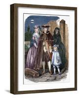 Escape of Louis XVI (1754-1793) and His Family, 1791-Louis Dupre-Framed Giclee Print