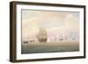 Escape of the U.S. Frigate Constitution, 1838-Thomas Birch-Framed Giclee Print