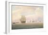 Escape of the U.S. Frigate Constitution, 1838-Thomas Birch-Framed Giclee Print