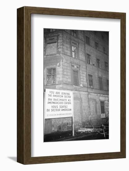 Escape Rope Hanging from Apartment in East Berlin-null-Framed Photographic Print