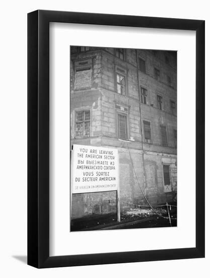 Escape Rope Hanging from Apartment in East Berlin-null-Framed Photographic Print