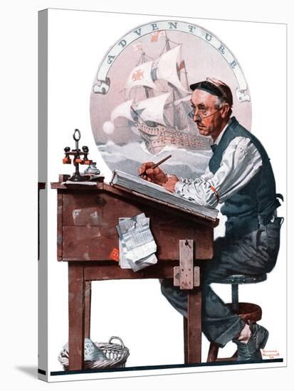 "Escape to Adventure", June 7,1924-Norman Rockwell-Stretched Canvas