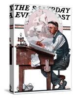"Escape to Adventure" Saturday Evening Post Cover, June 7,1924-Norman Rockwell-Stretched Canvas