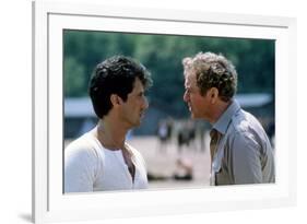 ESCAPE TO VICTORY, 1981 directed by JOHN HUSTON Sylvester Stallone and Michael Caine (photo)-null-Framed Photo