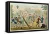 Escaped Kangaroo-Robert Cruikshank-Framed Stretched Canvas