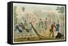 Escaped Kangaroo-Robert Cruikshank-Framed Stretched Canvas