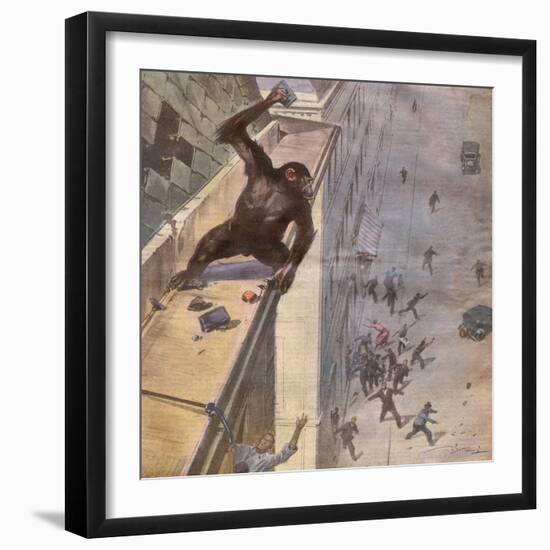 Escaping Monkey, 1932-null-Framed Art Print