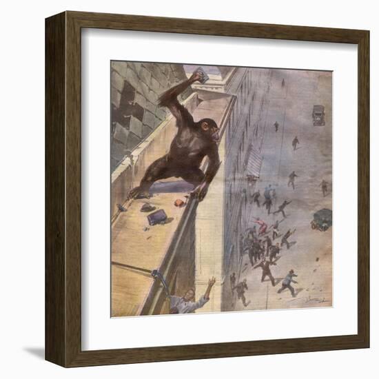 Escaping Monkey, 1932-null-Framed Art Print