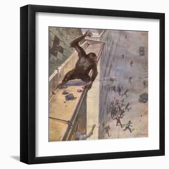 Escaping Monkey, 1932-null-Framed Art Print