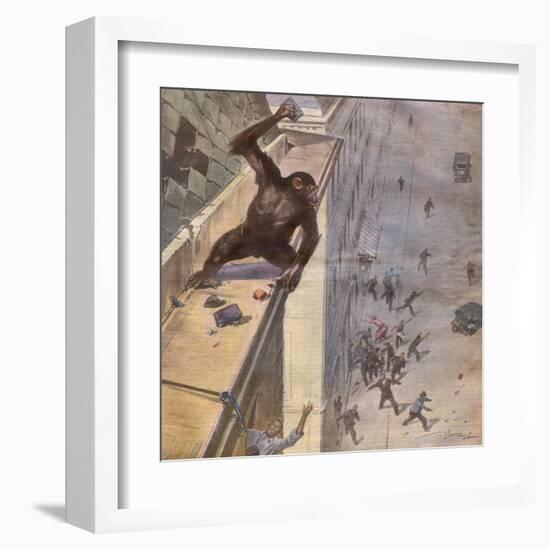 Escaping Monkey, 1932-null-Framed Art Print