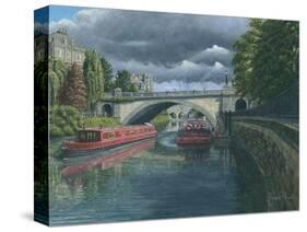 Escaping the Storm - North Parade Bridge Bath-Richard Harpum-Stretched Canvas