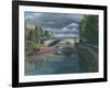 Escaping the Storm - North Parade Bridge Bath-Richard Harpum-Framed Art Print