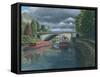 Escaping the Storm - North Parade Bridge Bath-Richard Harpum-Framed Stretched Canvas