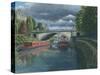 Escaping the Storm - North Parade Bridge Bath-Richard Harpum-Stretched Canvas