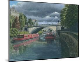 Escaping the Storm - North Parade Bridge Bath-Richard Harpum-Mounted Art Print