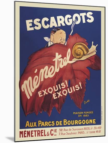 Escargots Menetrel-Vintage Posters-Mounted Art Print