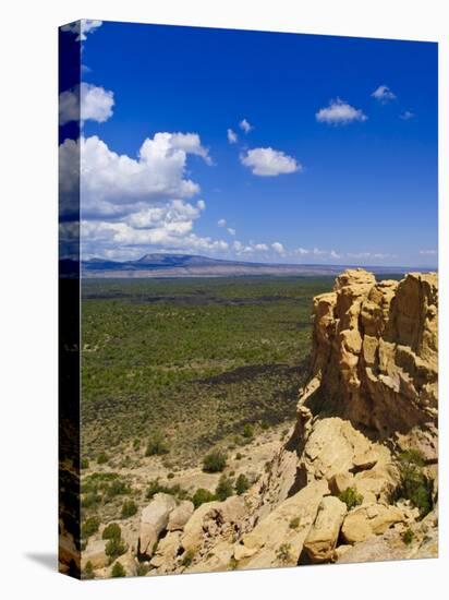 Escarpment and Lava Beds in El Malpais National Monument, New Mexico-Michael DeFreitas-Stretched Canvas