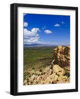 Escarpment and Lava Beds in El Malpais National Monument, New Mexico-Michael DeFreitas-Framed Photographic Print