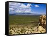 Escarpment and Lava Beds in El Malpais National Monument, New Mexico-Michael DeFreitas-Framed Stretched Canvas