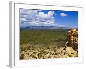 Escarpment and Lava Beds in El Malpais National Monument, New Mexico-Michael DeFreitas-Framed Photographic Print