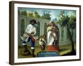 Escena de Mestizaje N13, De Albarazado E India: Barsino-null-Framed Giclee Print