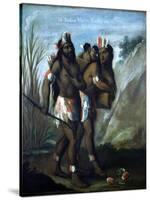 Escena de Mestizaje N16, Indios Mecos, Bárbaros-null-Stretched Canvas