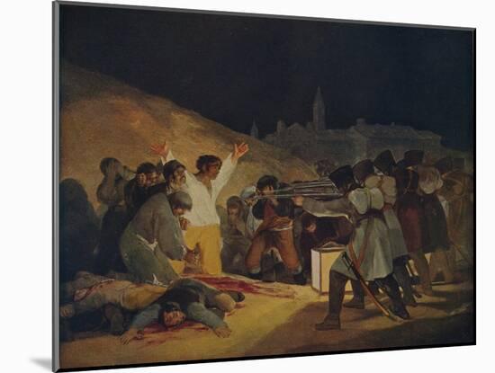 'Escenas Del 3 De Mayo De 1808', (May 3, 1808 in Madrid), 1814, (c1934)-Francisco Goya-Mounted Giclee Print
