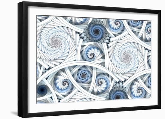 Escher-Like Fractal Spirals-null-Framed Art Print
