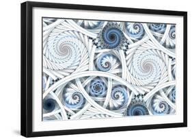 Escher-Like Fractal Spirals-null-Framed Art Print