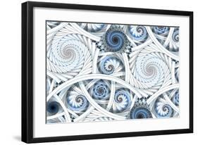 Escher-Like Fractal Spirals-null-Framed Art Print