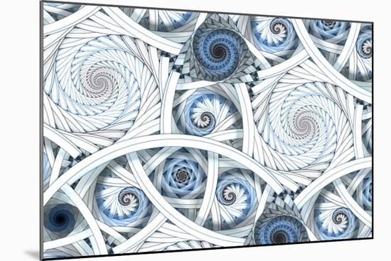 Escher-Like Fractal Spirals-null-Mounted Art Print