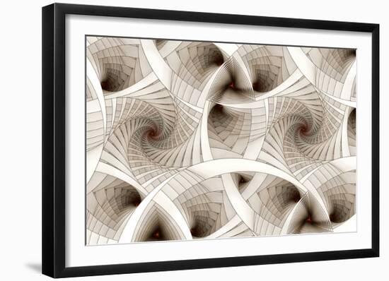 Escher-Like Spiral Stairs-null-Framed Art Print