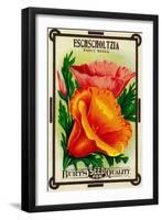 Eschscholtzia Seed Packet-Lantern Press-Framed Art Print