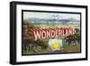 Escondido, California, Wonderland Brand Citrus Label-Lantern Press-Framed Art Print