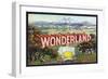 Escondido, California, Wonderland Brand Citrus Label-Lantern Press-Framed Art Print