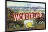 Escondido, California, Wonderland Brand Citrus Label-Lantern Press-Mounted Art Print