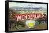 Escondido, California, Wonderland Brand Citrus Label-Lantern Press-Framed Stretched Canvas