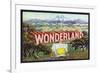 Escondido, California, Wonderland Brand Citrus Label-Lantern Press-Framed Premium Giclee Print