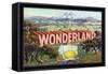 Escondido, California, Wonderland Brand Citrus Label-Lantern Press-Framed Stretched Canvas