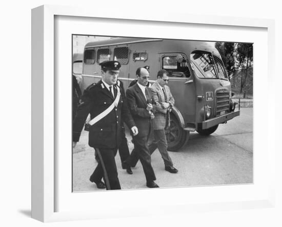 Escorting Sicilian Mafia Mobsters to Trial-null-Framed Photographic Print