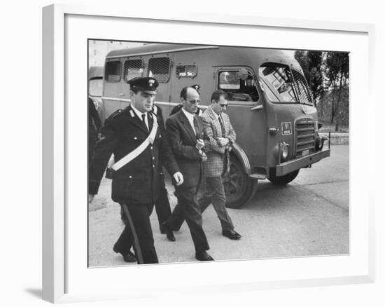 Escorting Sicilian Mafia Mobsters to Trial-null-Framed Photographic Print