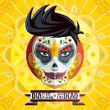 Dia De Los Muertos Day of the Dead Skull-escova-Art Print