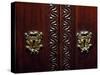 Escutcheon on Doors of Walnut Wardrobe with Farnese Family Coat of Arms, Italy-null-Stretched Canvas