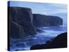 Eshaness Basalt Cliffs at Dusk, Eshaness, Northmavine, Shetland Islands, Scotland-Patrick Dieudonne-Stretched Canvas