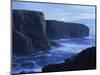 Eshaness Basalt Cliffs at Dusk, Eshaness, Northmavine, Shetland Islands, Scotland-Patrick Dieudonne-Mounted Photographic Print